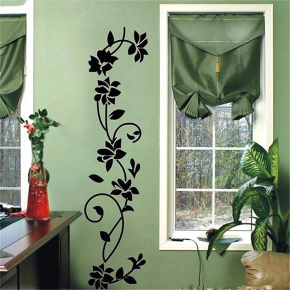 Flower Vine Stickers Fridge Magnet Home Waterproof - Picture 2 of 3